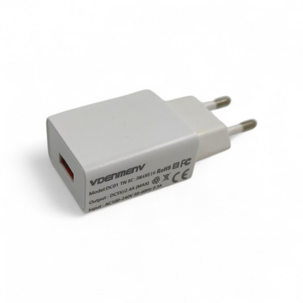 VDENMENV Sieťová nabíjačka USB-A 5V/2,4A