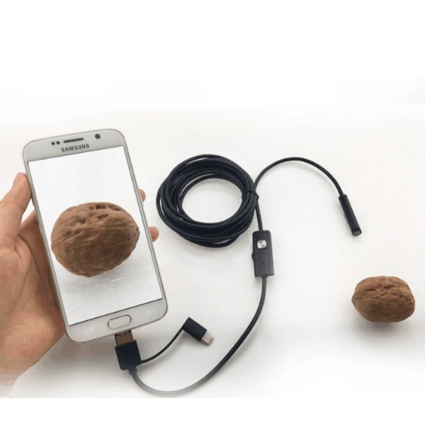 1m/8mm HD endoskop pre PC a Android USB/microUSB/USB-C