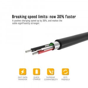 1m VOXLINK USB/microUSB kábel čierny